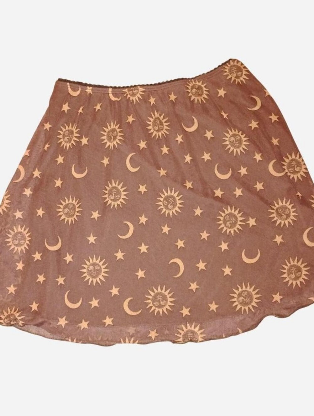 Altar'd State Whimsigoth Celestial Sun, Moon, and Star Print Skirt Size Small